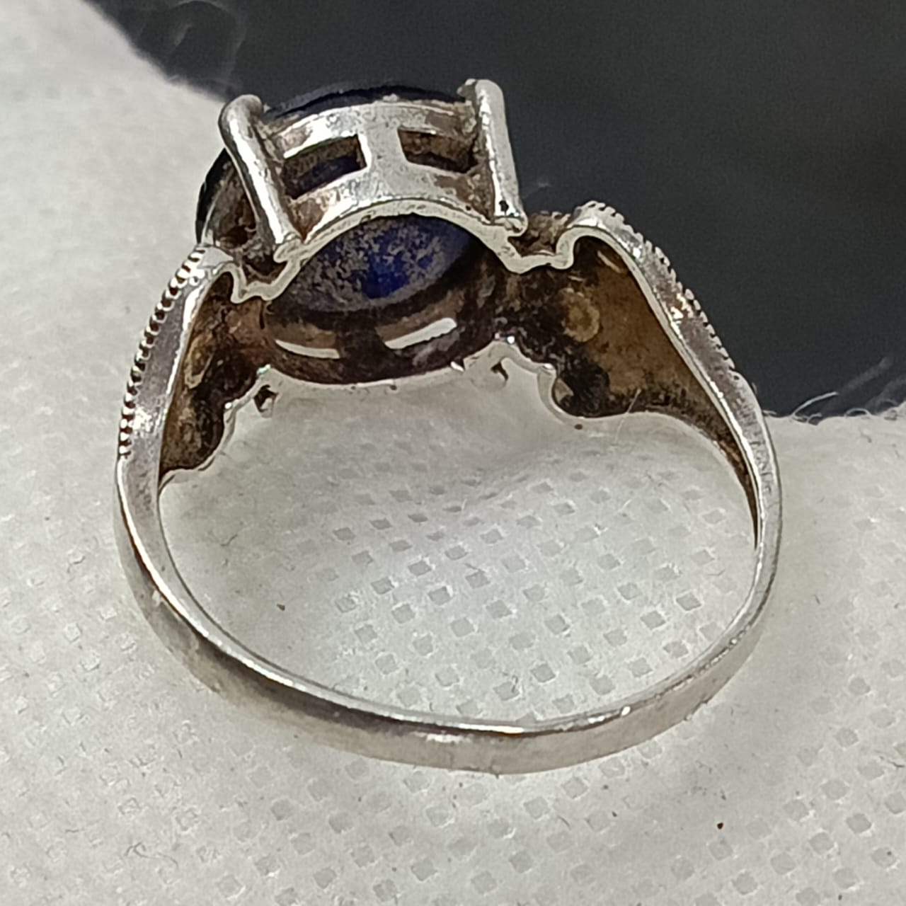 خاتم فضة نسائي بحجر