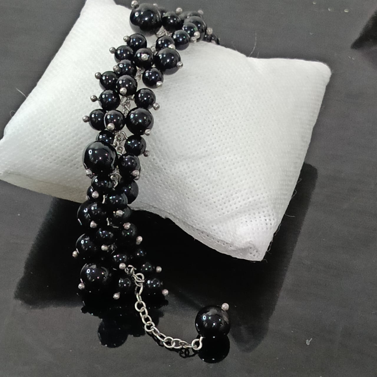 سوار فضة تحفة بحجر أباد عباس طبيعي