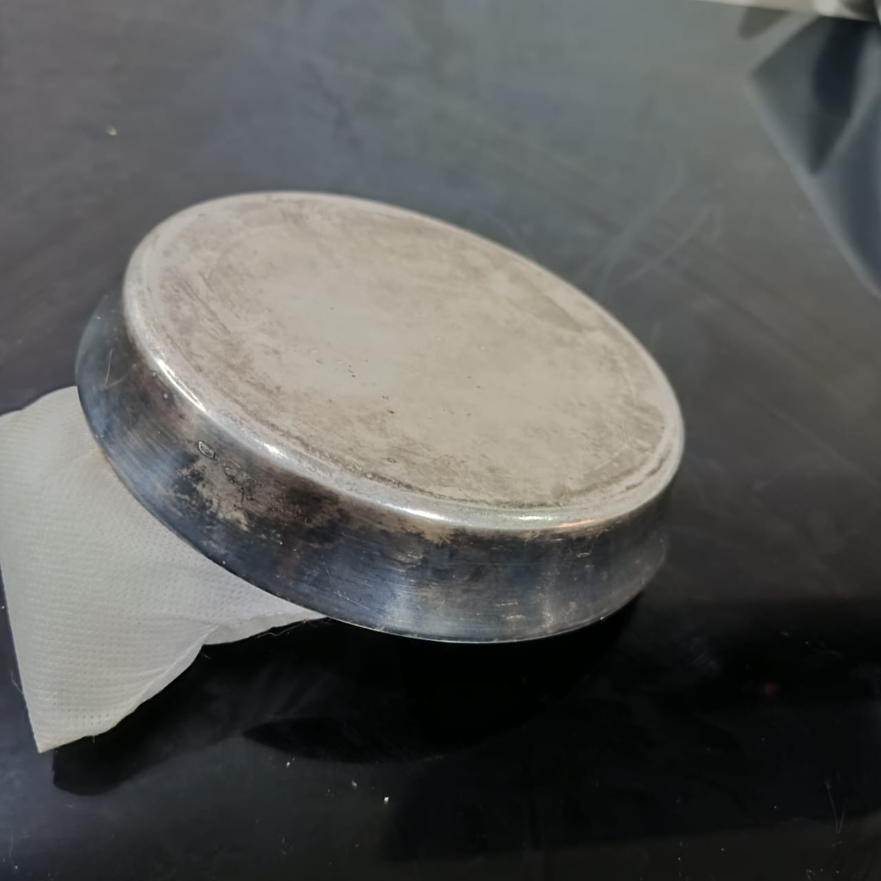 Ancien plat argenté antique vintage