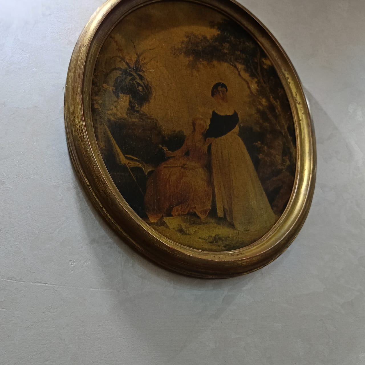 Ancien tableau vintage sur panneau