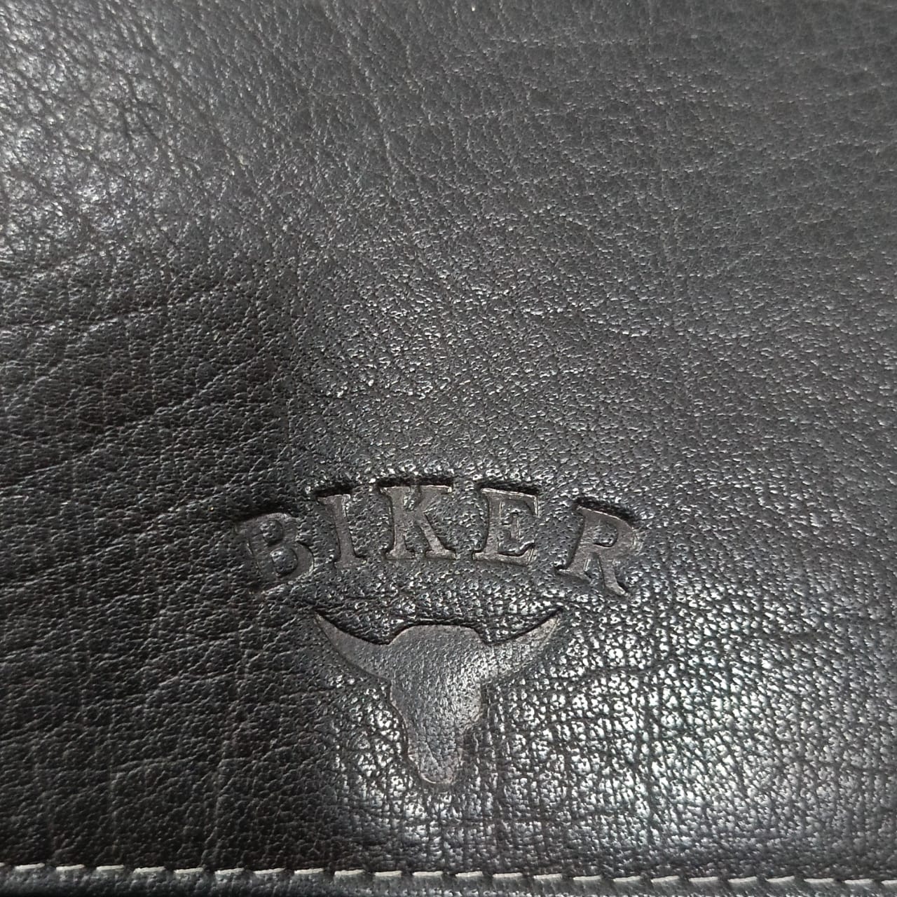 Portefeuille biker en cuir vintage