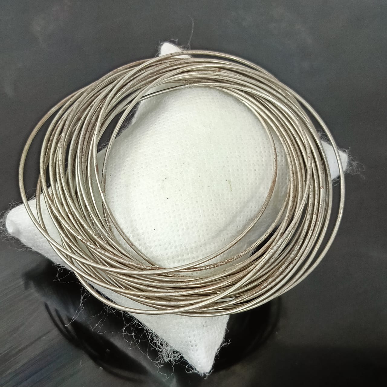 سوار مطلي بالفضة 24 حلقة