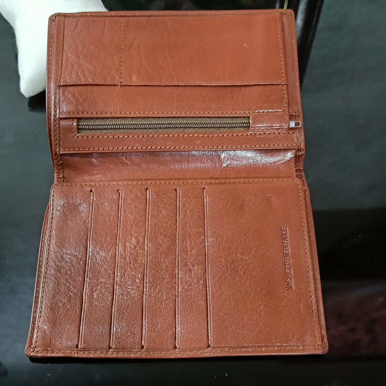 Portefeuille spirit en cuir vintage original