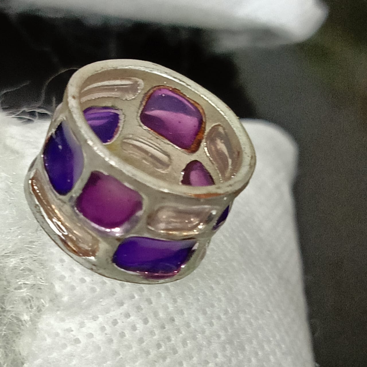 خاتم بلاكي أبيض