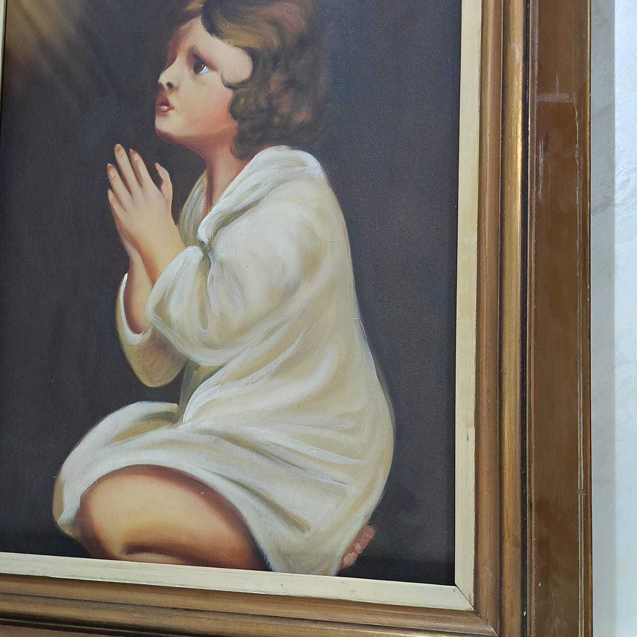 Ancien tableau vintage sur toile