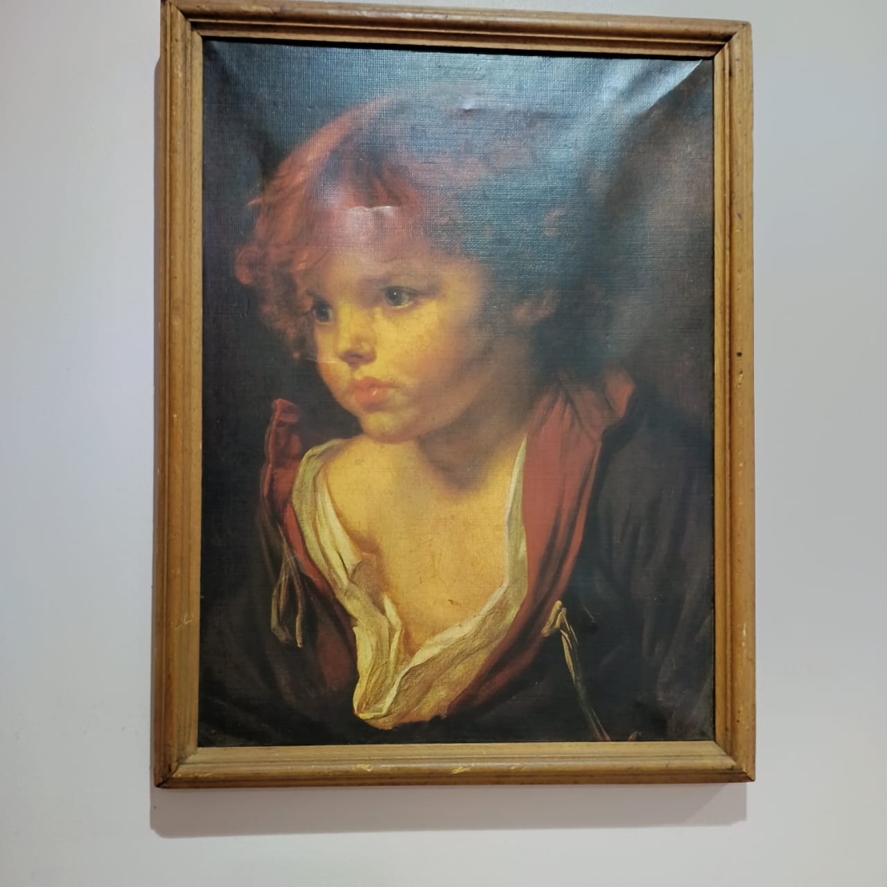 Ancien tableau vintage sur toile