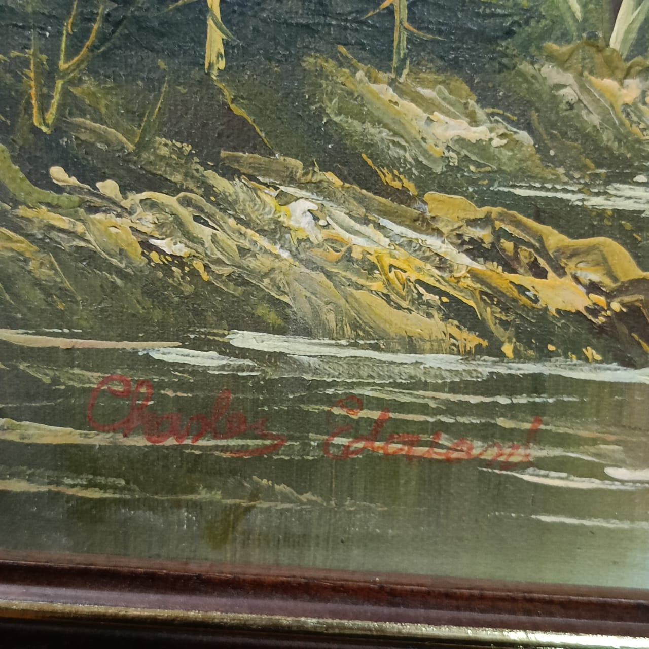 Tableau peinture huile sur toile signée