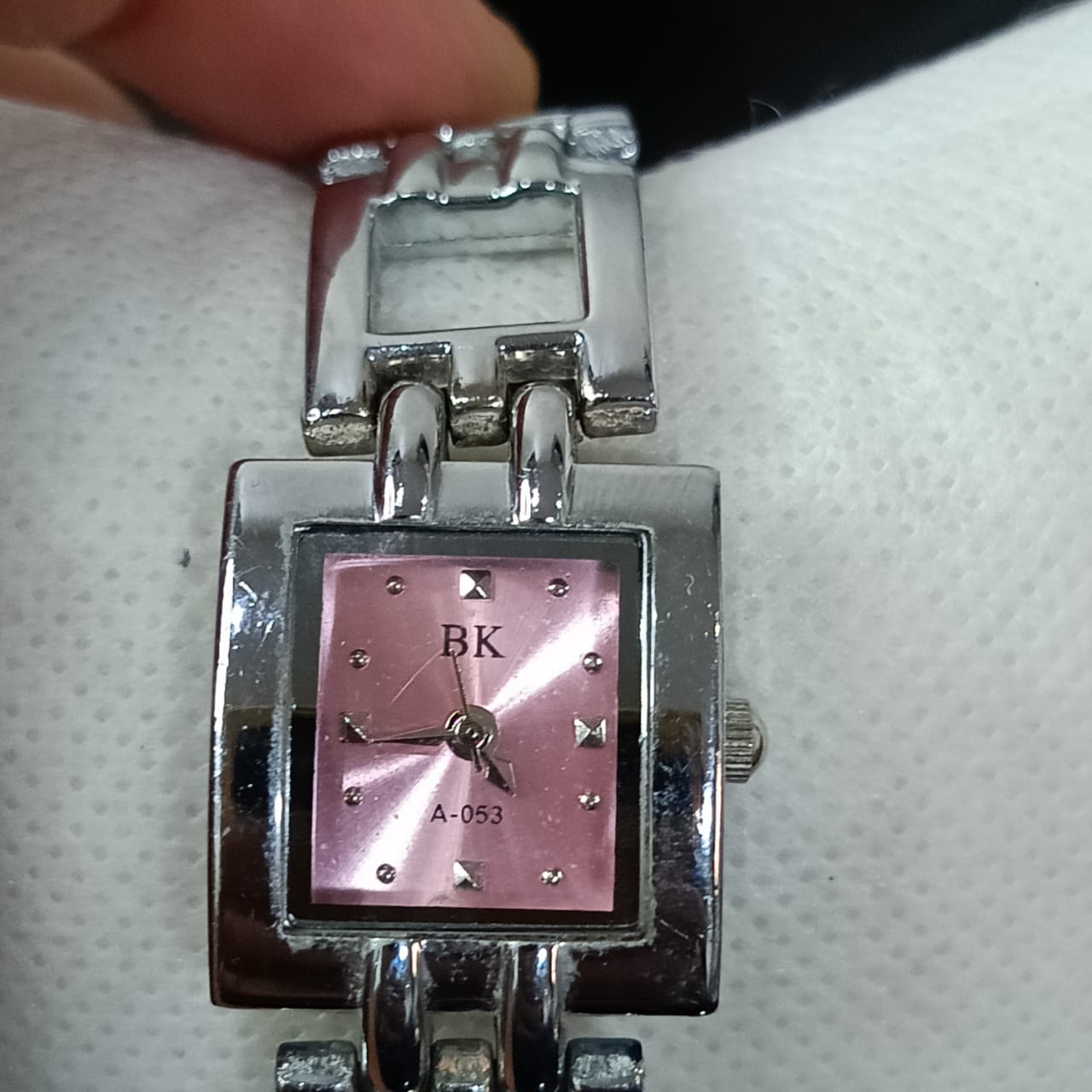 Montre BK femme original Quartz plaqué or blanc