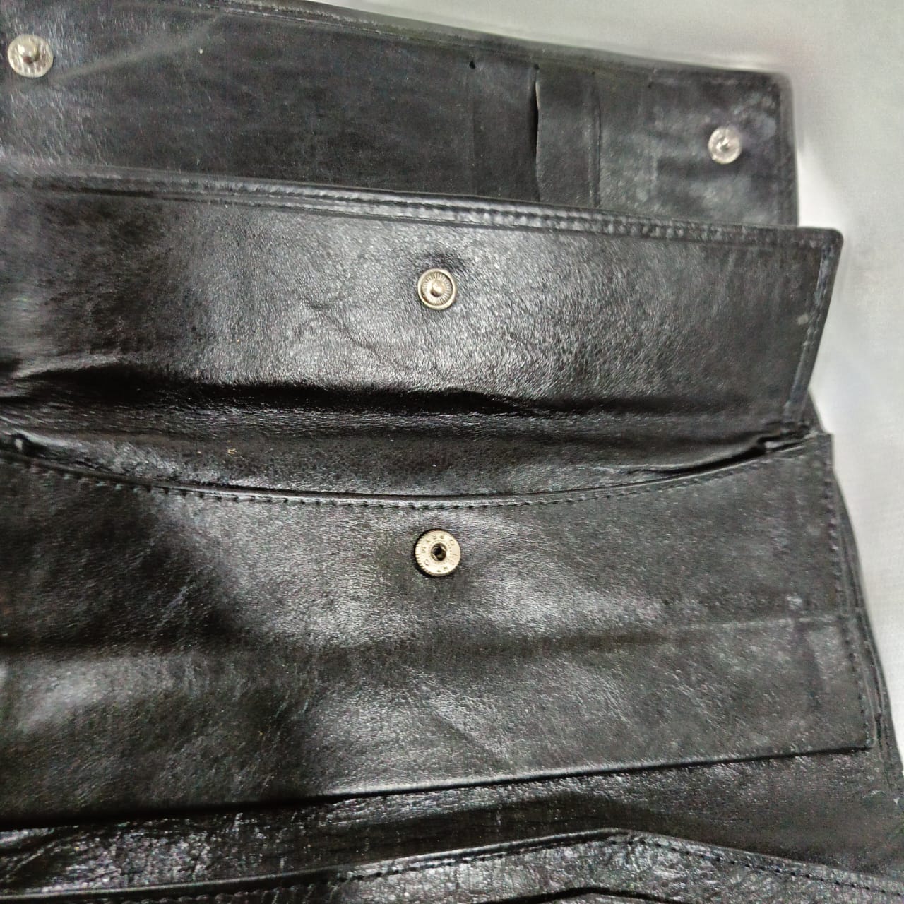 Portefeuille en cuir vintage original