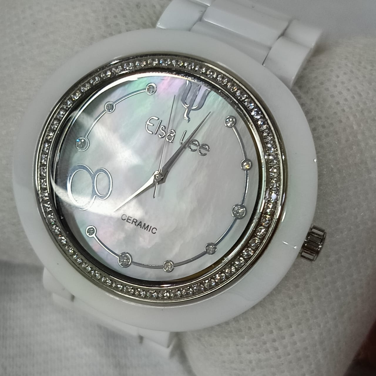 Montre elsa ler céramique blanche original
