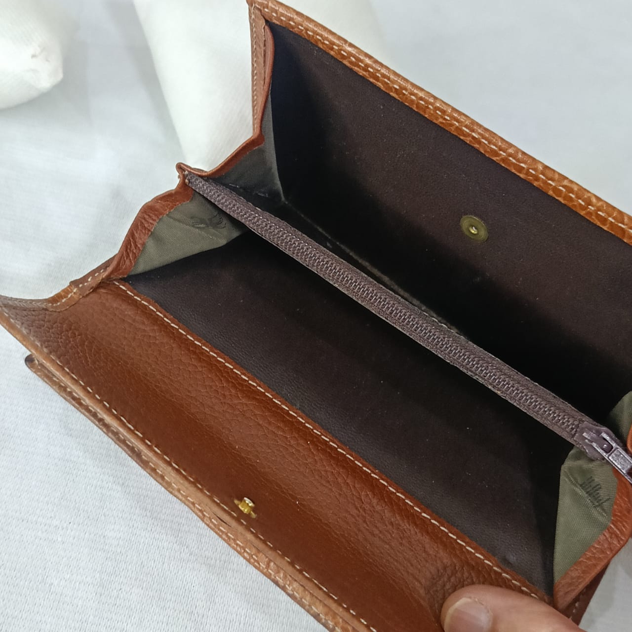 Portefeuille en cuir vintage original