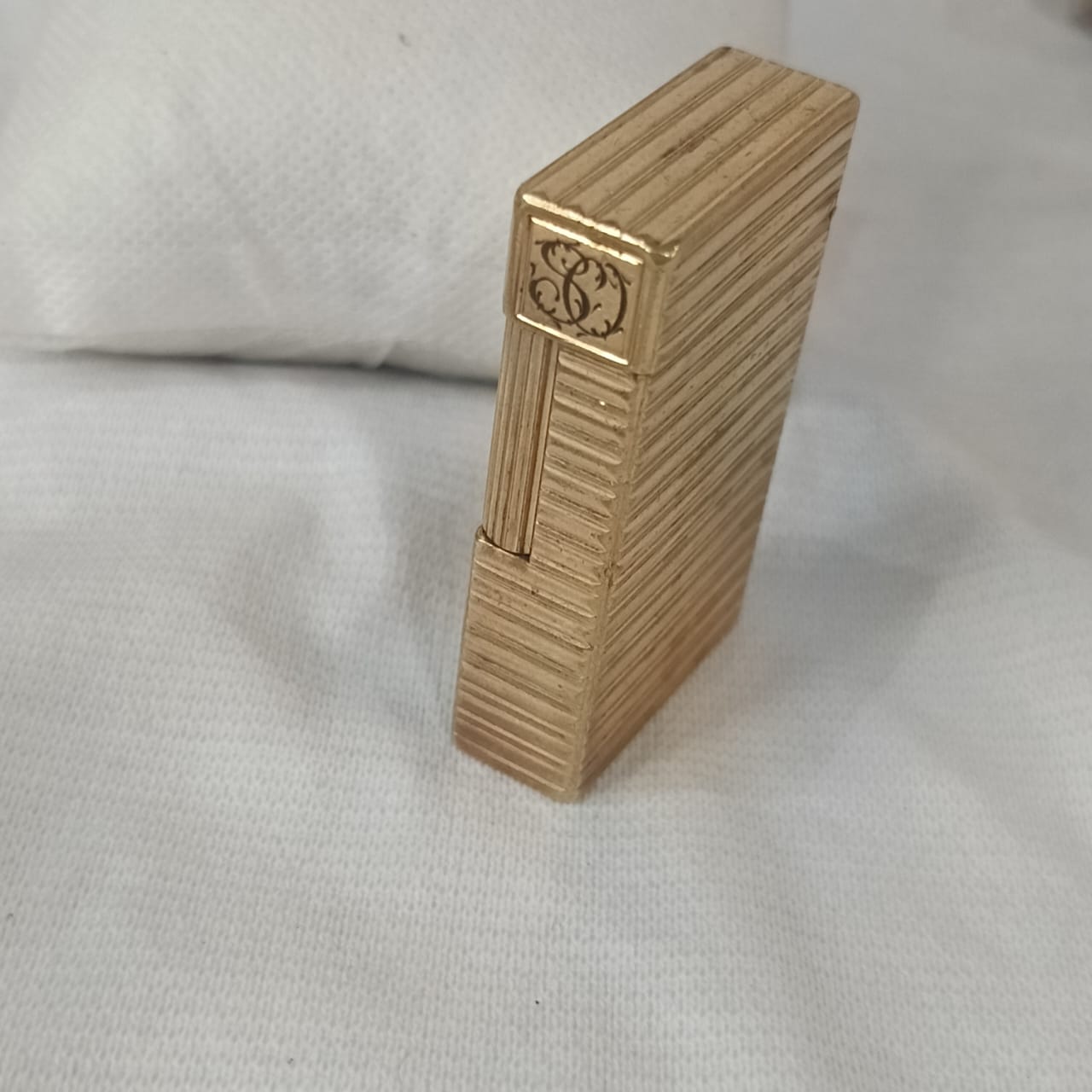 Briquet Dupont en plaqué or vintage original