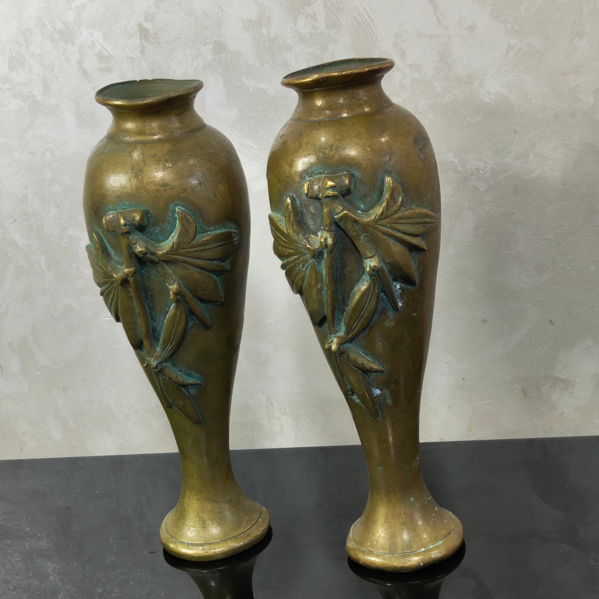 Paires vase en bronze rare
26cm