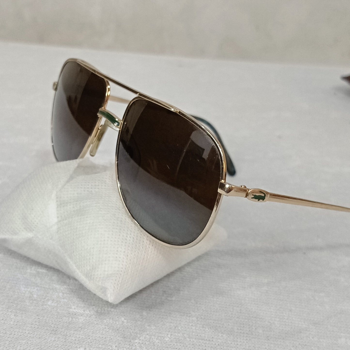 Lunette Lacoste homme original en plaqué or vintage