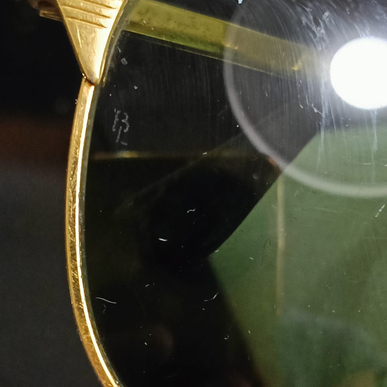 Lunette ray ben chenjable USA bl original 10k gold 