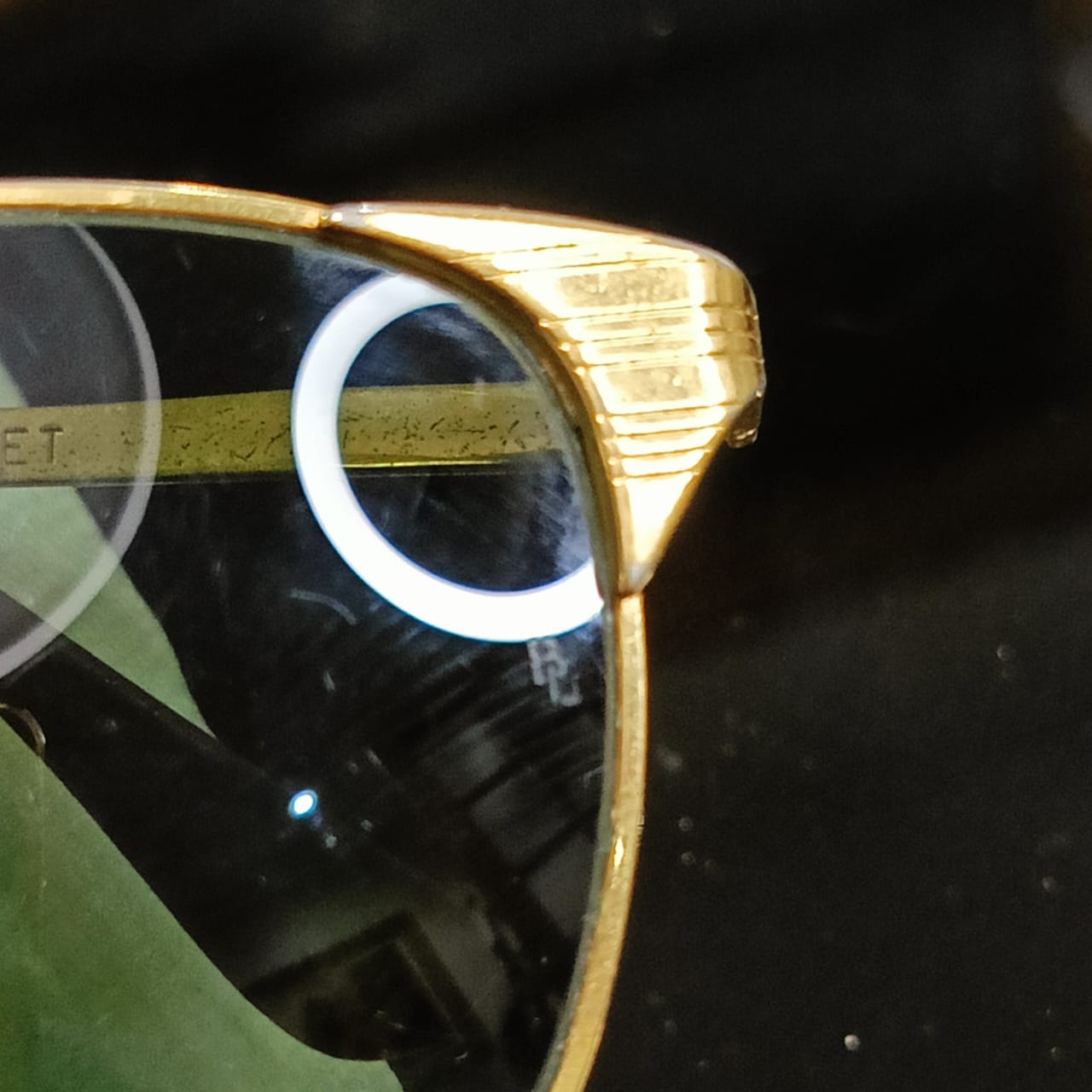 Lunette ray ben chenjable USA bl original 10k gold 