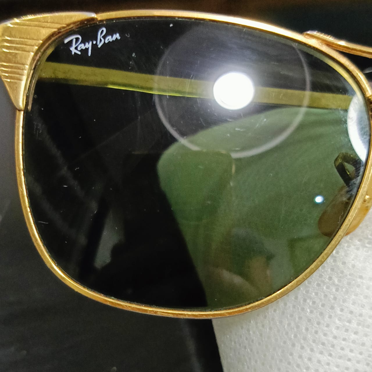 Lunette ray ben chenjable USA bl original 10k gold 