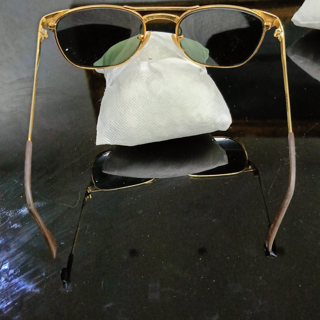 Lunette ray ben chenjable USA bl original 10k gold 