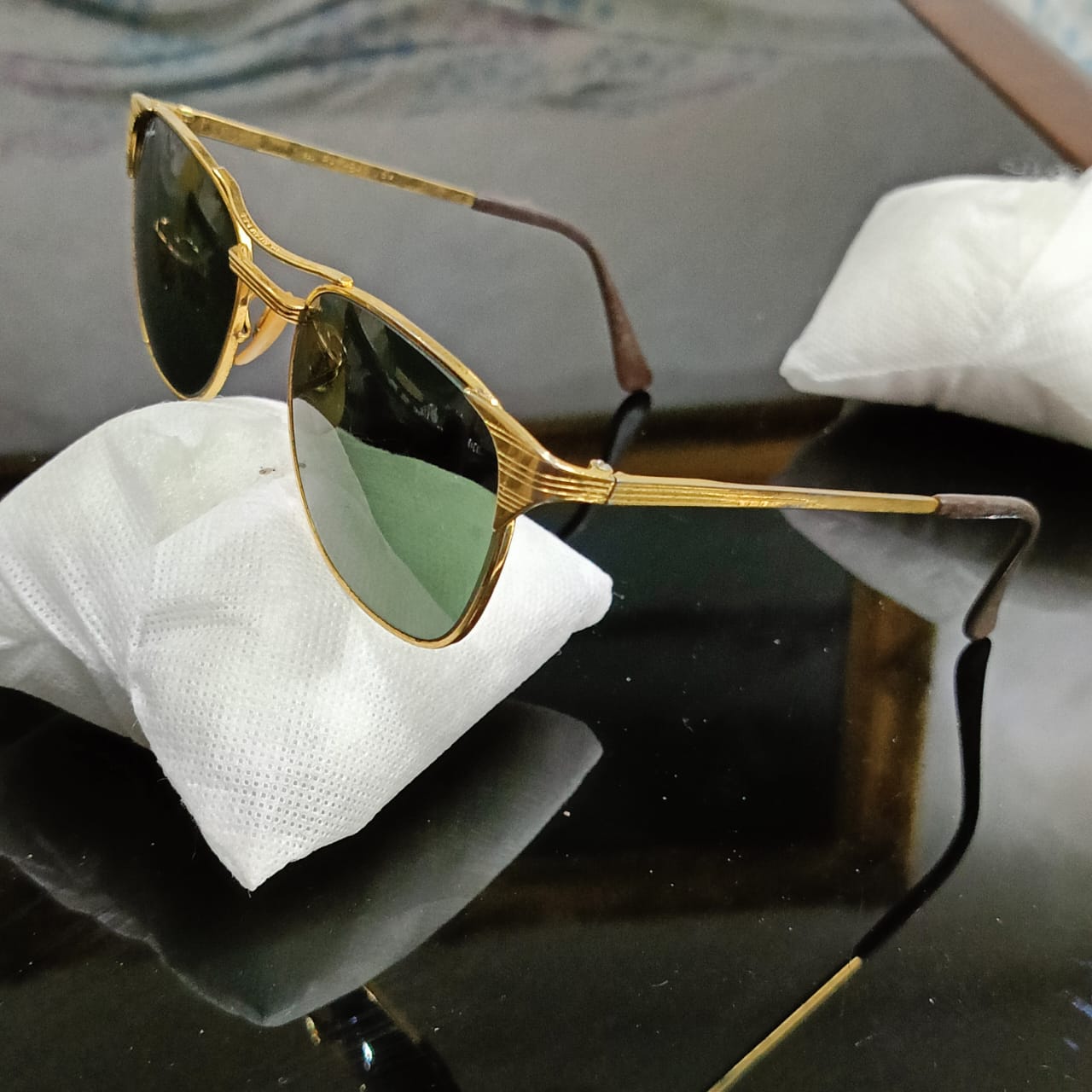 Lunette ray ben chenjable USA bl original 10k gold 