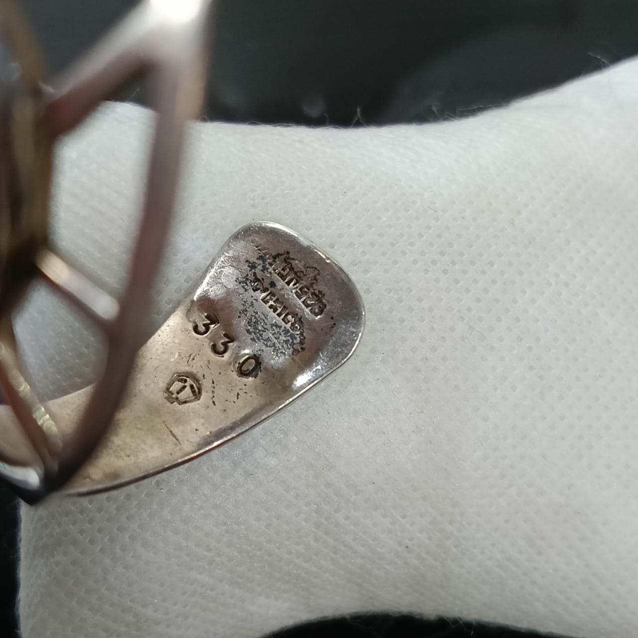 سوار فضة تحفة بحجر عين نمر