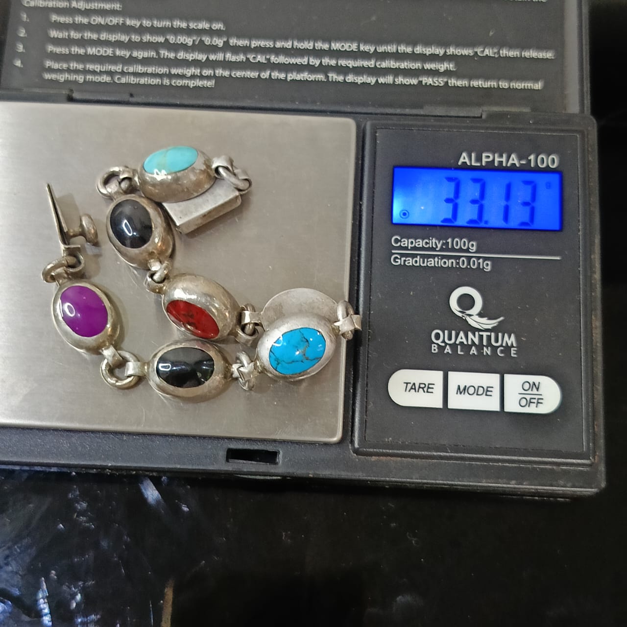 سوار فضة تحفة مرصع بالأحجار كريمة