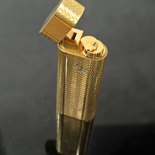 Briquet Cartier original en plaqué or