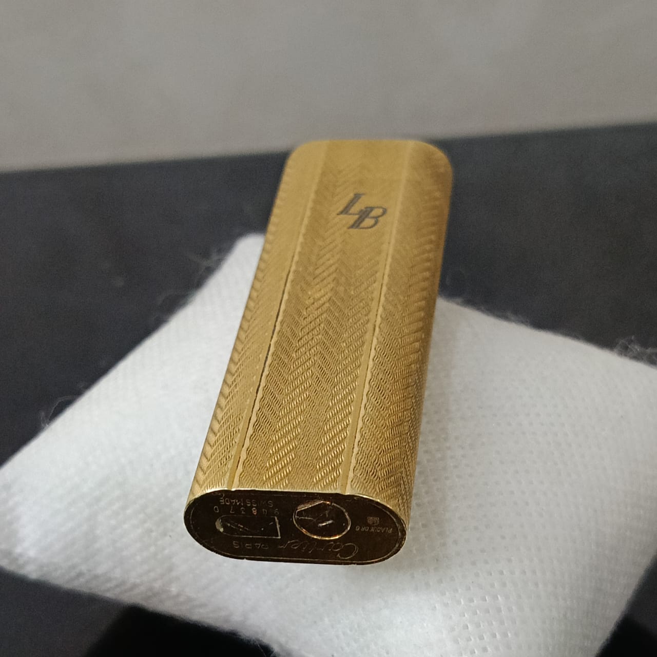 Briquet Cartier original en plaqué or