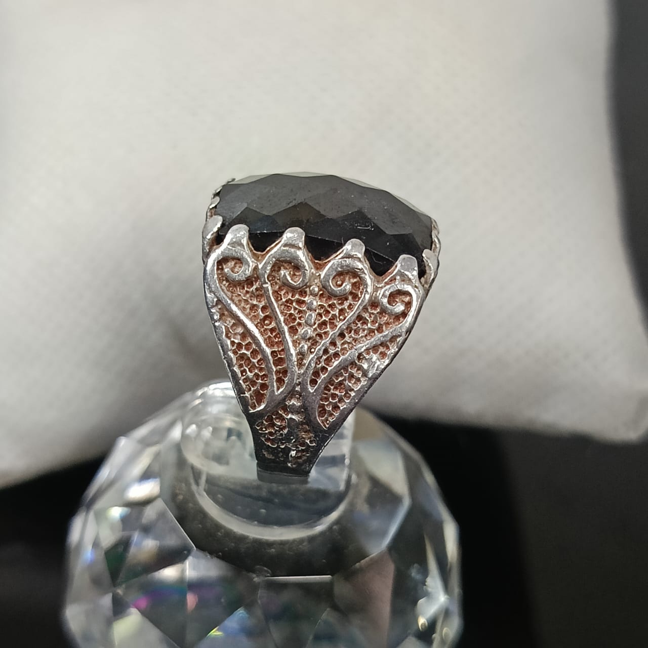 خاتم فضة بحجر أونيكس