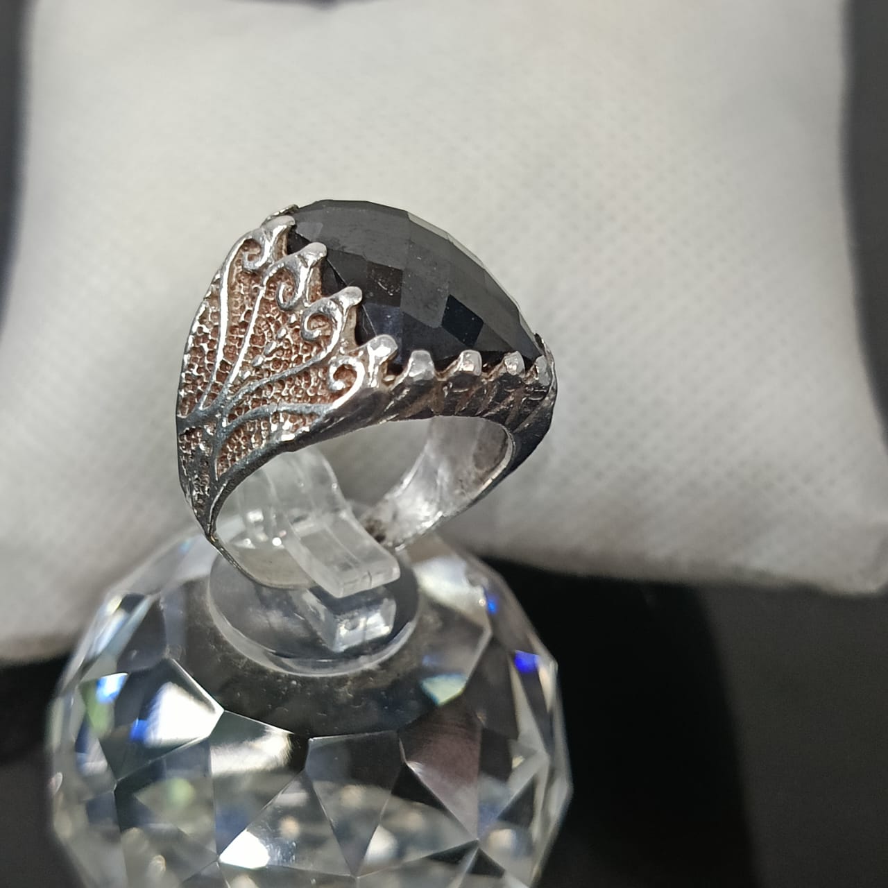 خاتم فضة بحجر أونيكس