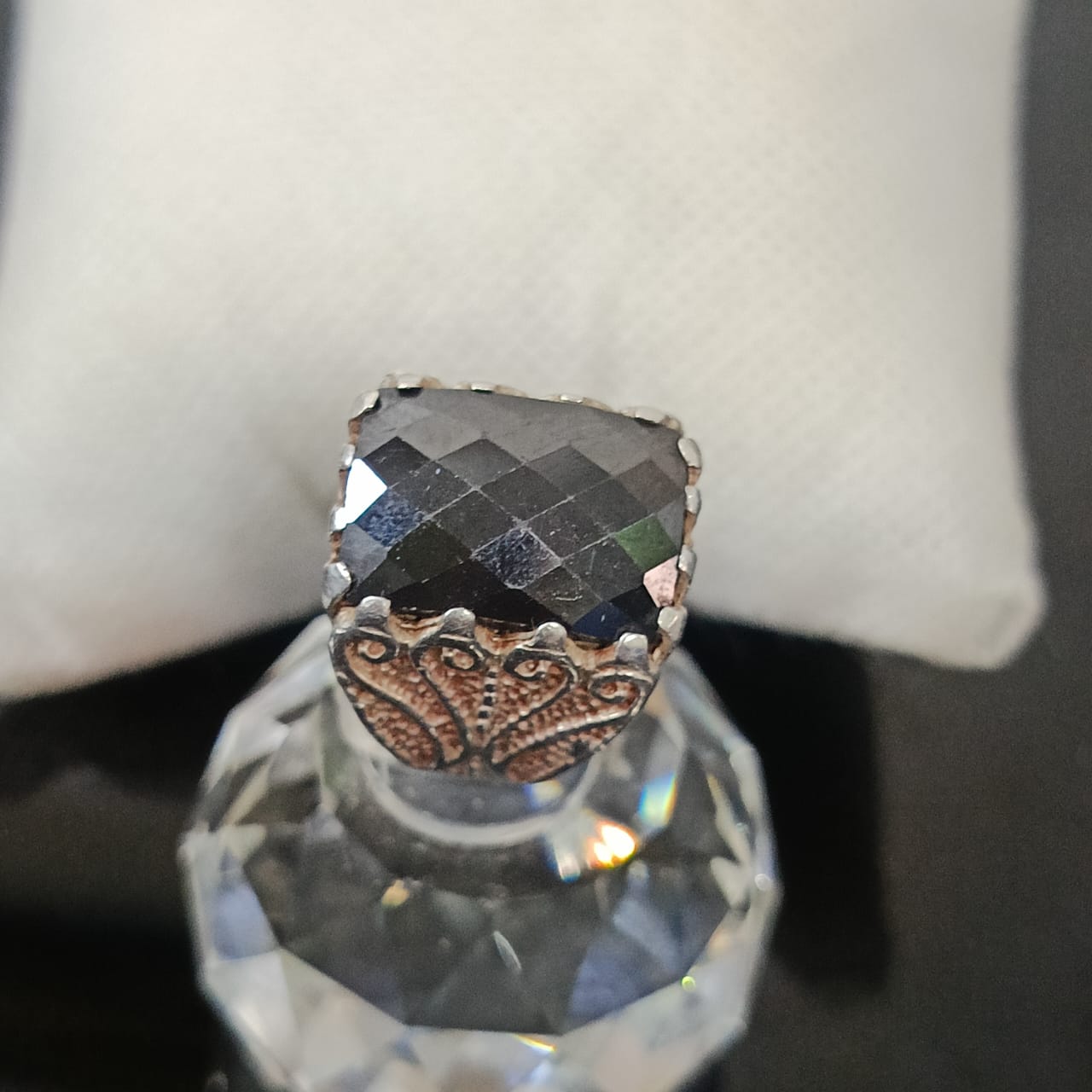 خاتم فضة بحجر أونيكس