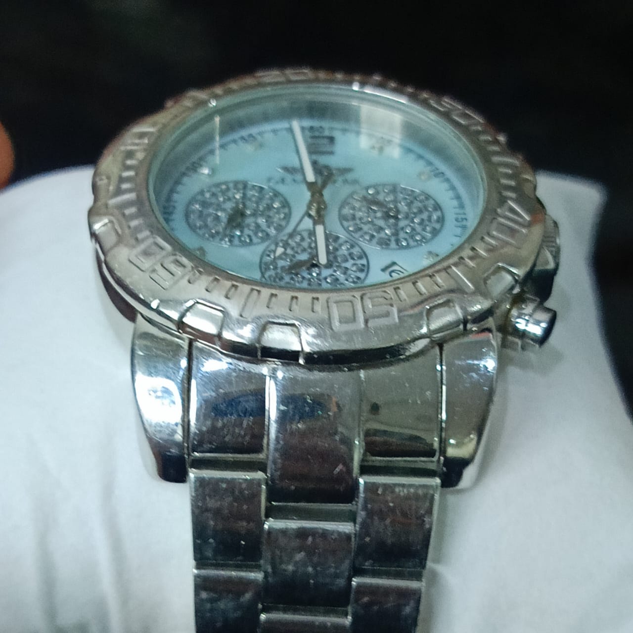 Montre montre gemonova ghronographe homme en diamant antique