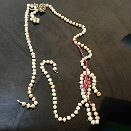 عقد من لؤلؤ طبيعي كبير بحجاة لاصلاح