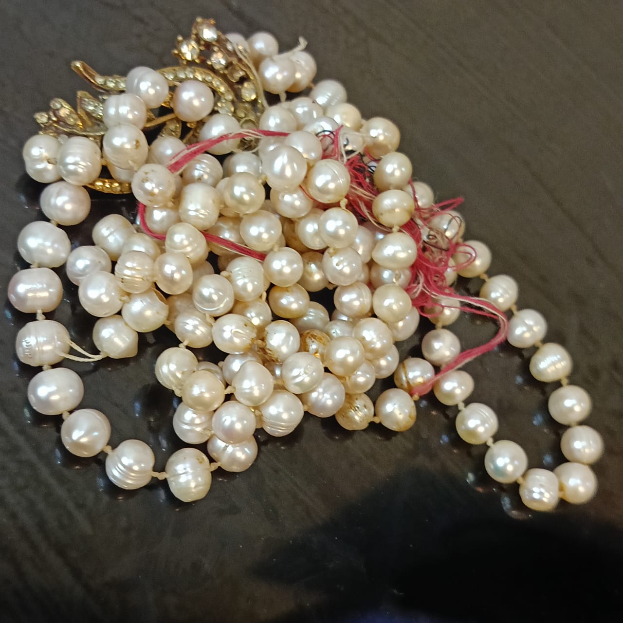 عقد من لؤلؤ طبيعي كبير بحجاة لاصلاح