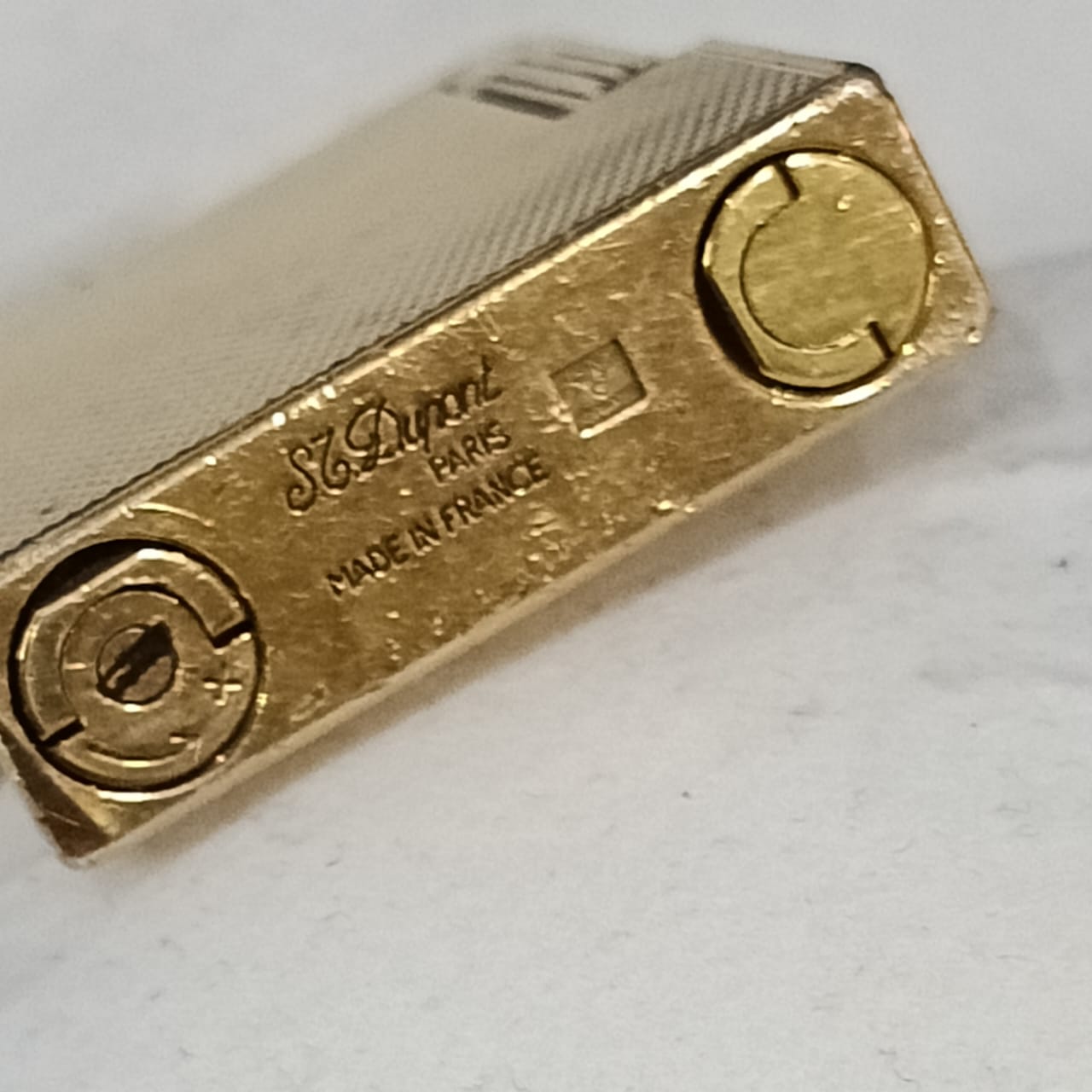 Briquet Dupont plaqué or vintage original