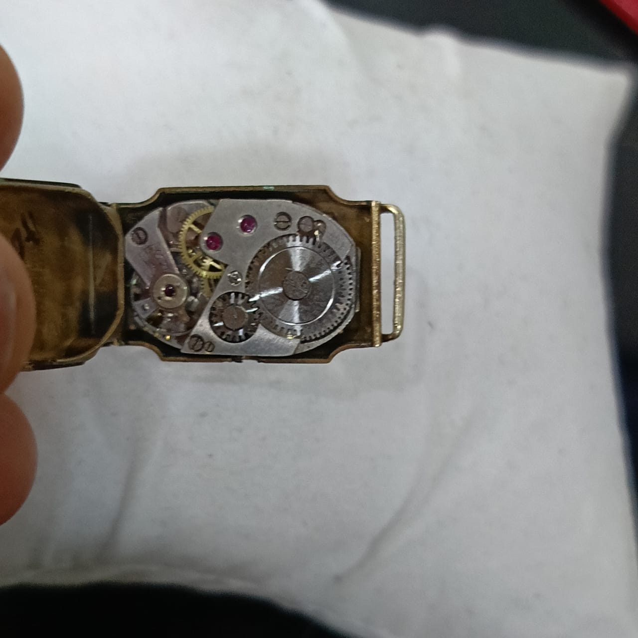 Montre mécanique vintage plaqué or femme