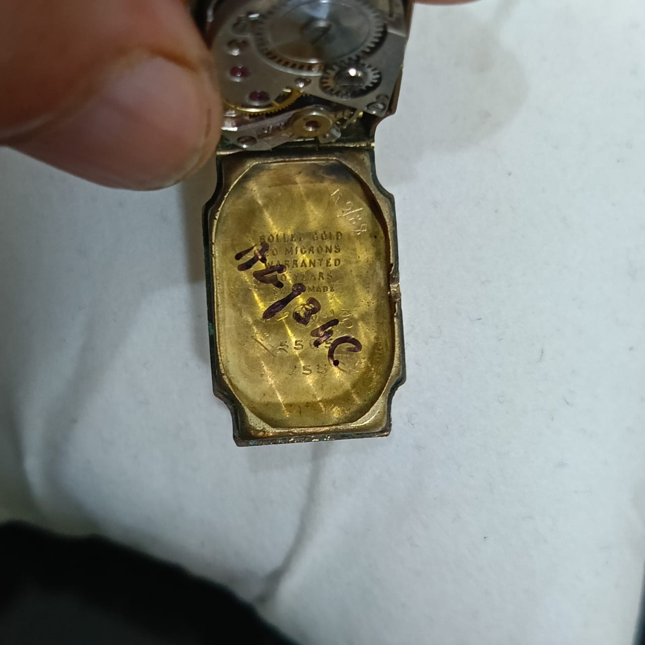 Montre mécanique vintage plaqué or femme