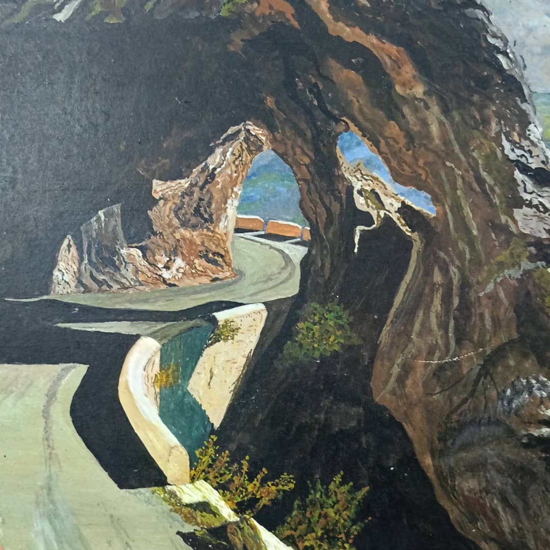 Tableau vintage original sur panneau signée