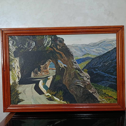 Tableau vintage original sur panneau signée