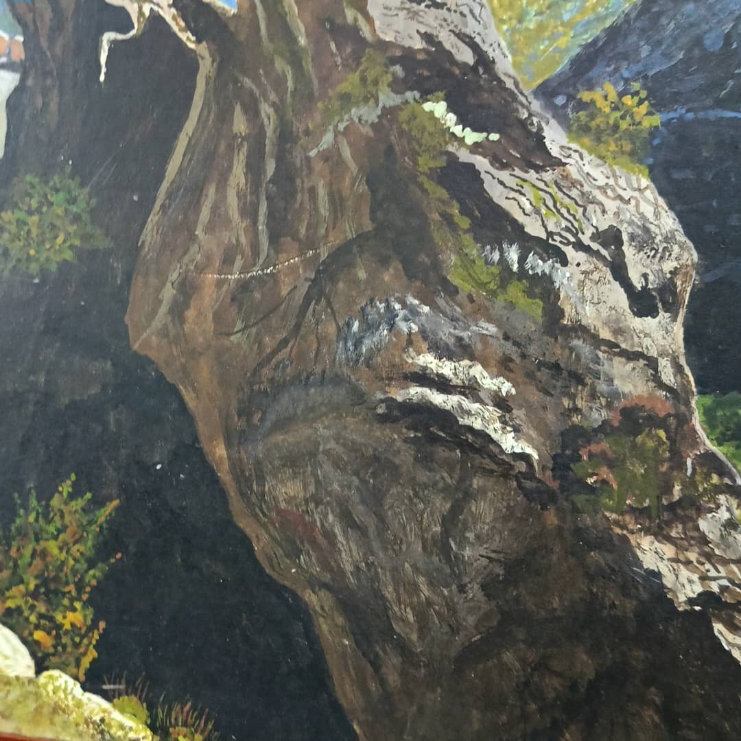 Tableau vintage original sur panneau signée