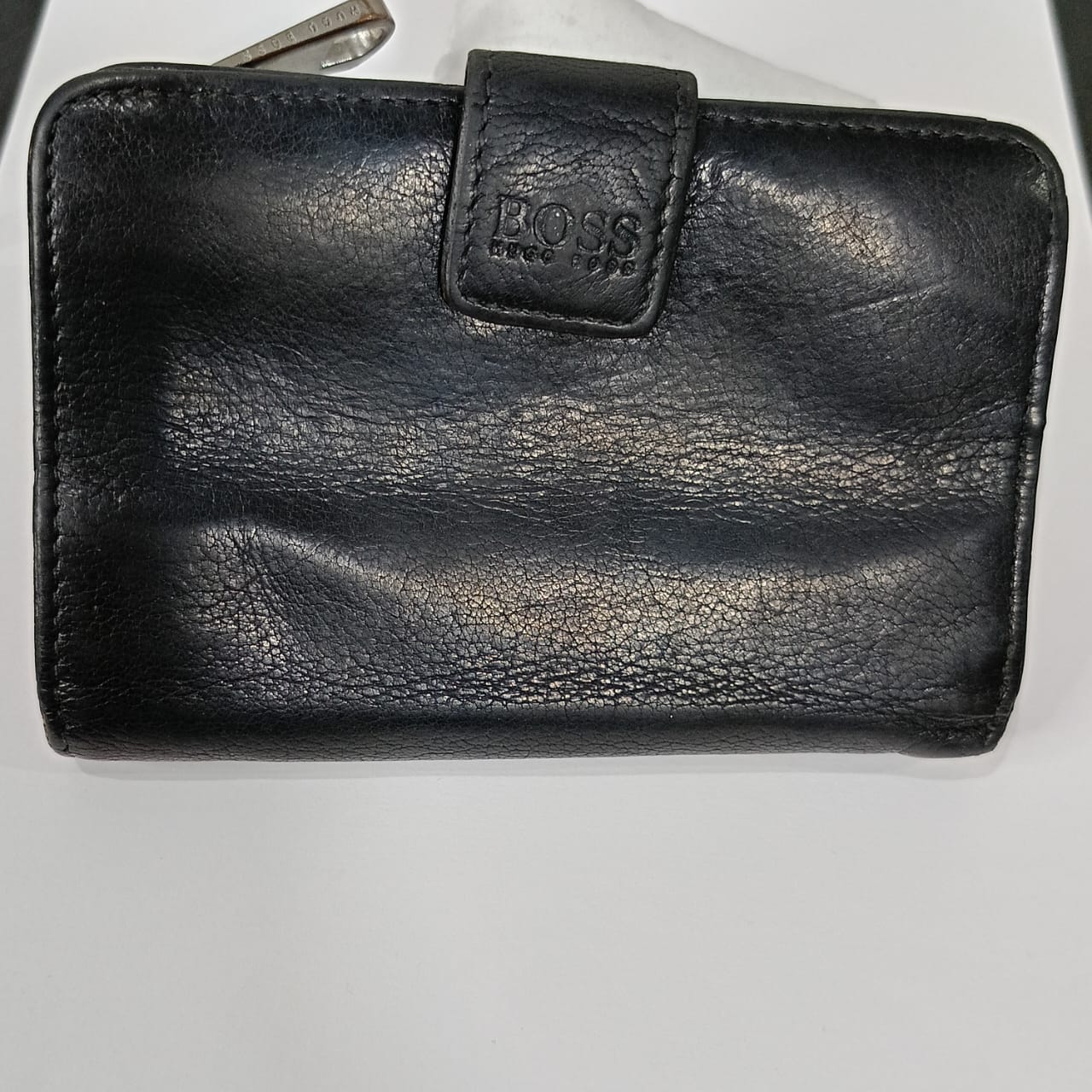 Portefeuille Boss original en cuir vintage