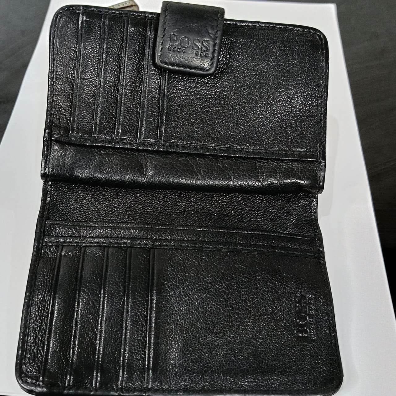Portefeuille Boss original en cuir vintage