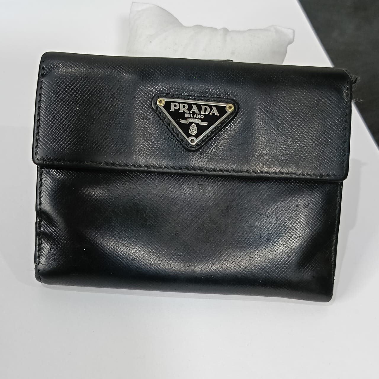 Portefeuille Prada milano original en cuir vintage