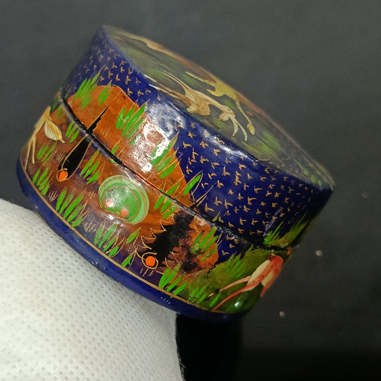 علبة مجوهرات تحفة   أصلية خشب ورسومات