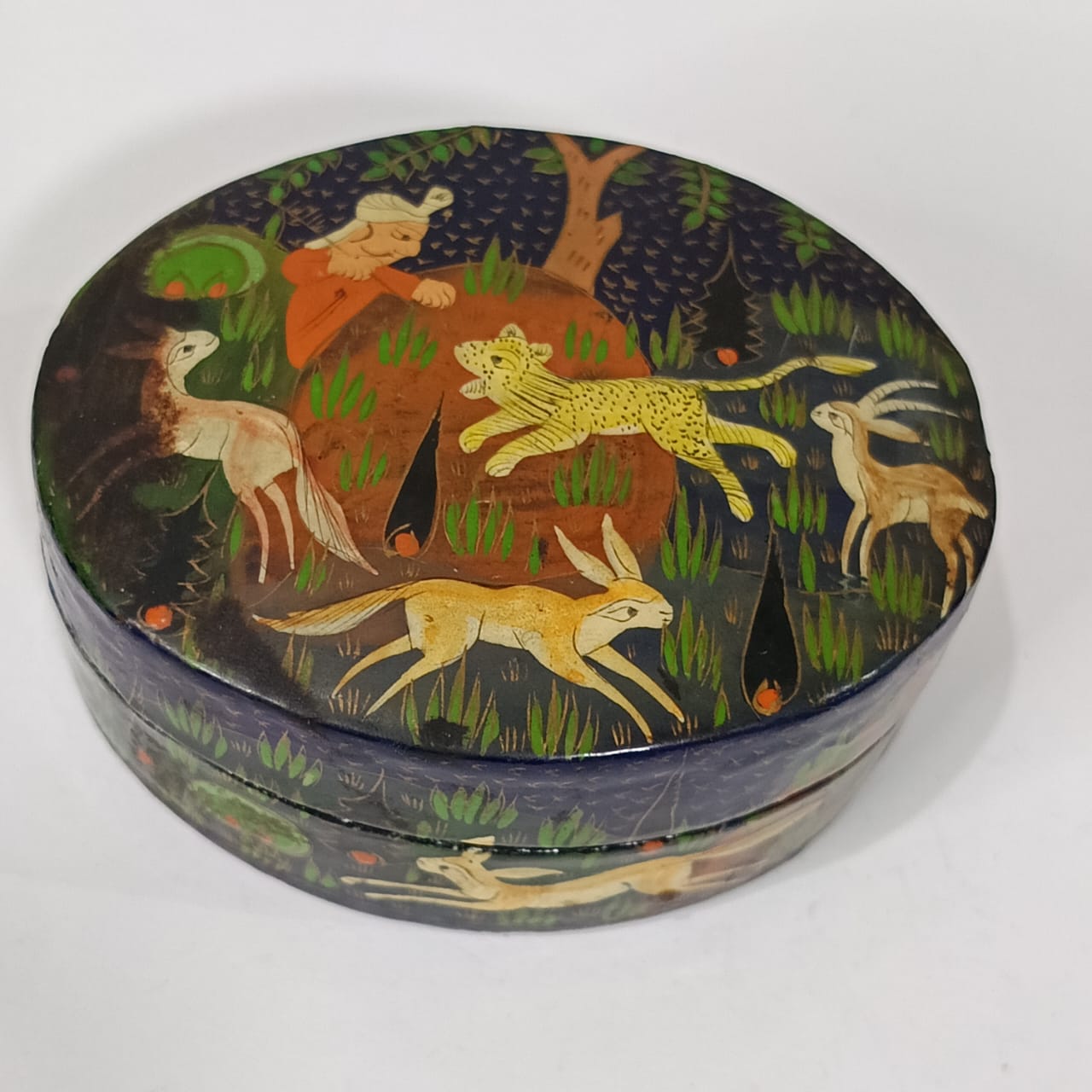 علبة مجوهرات تحفة   أصلية خشب ورسومات