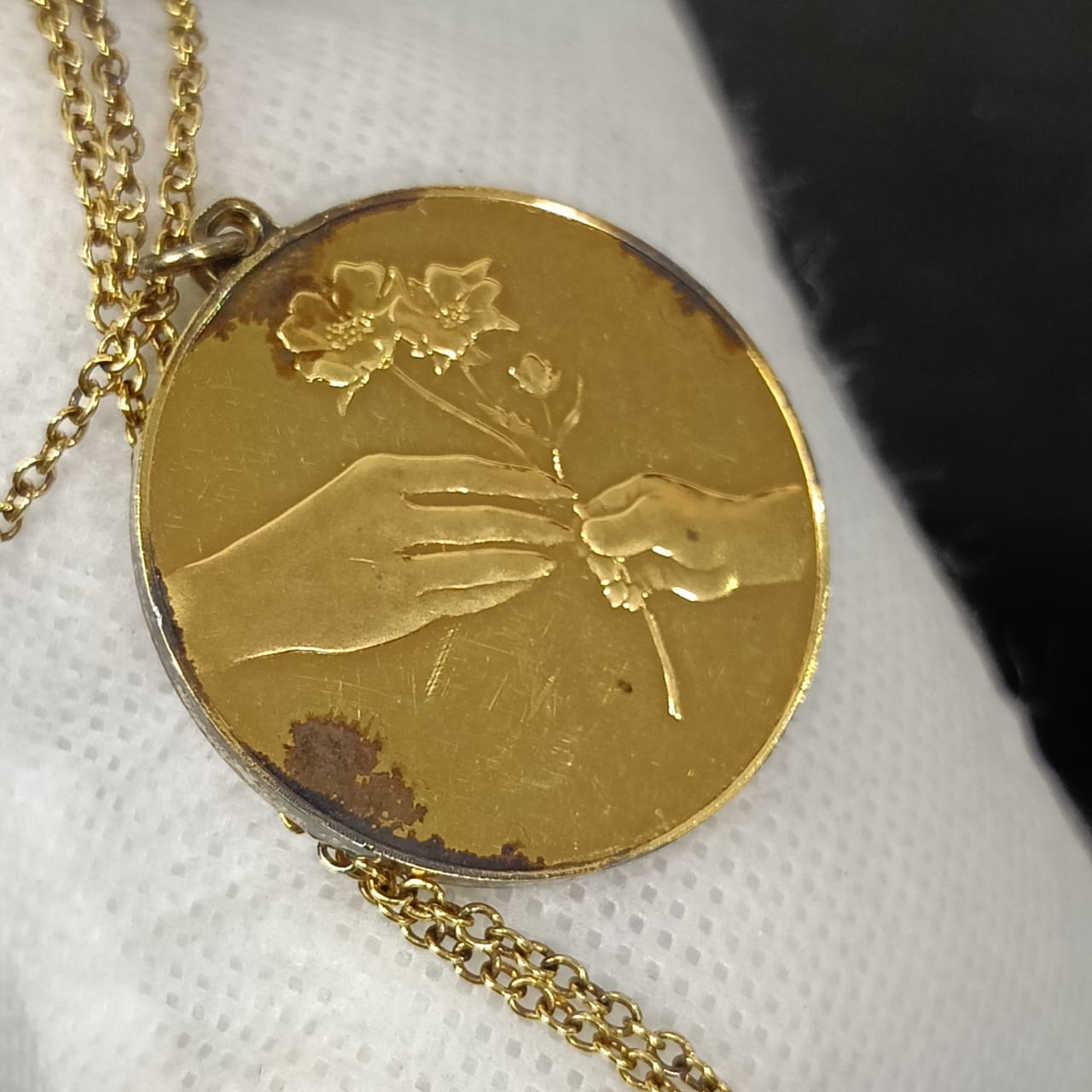 سلسلة فضة تحفة تغليف ذهب