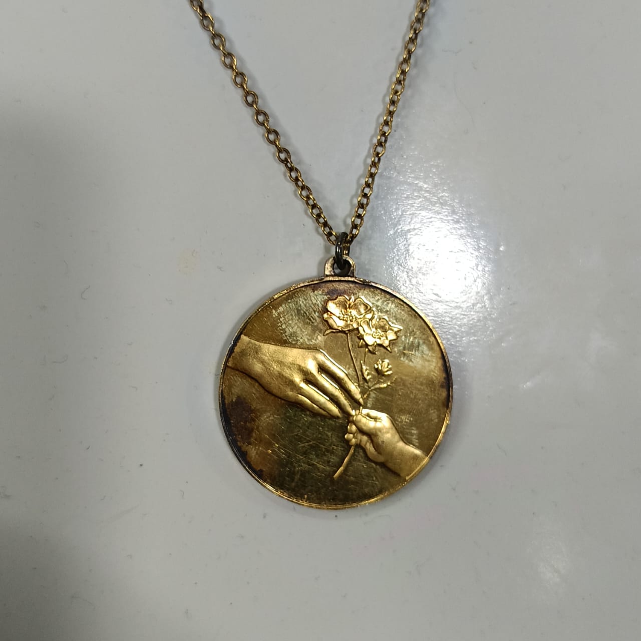 سلسلة فضة تحفة تغليف ذهب