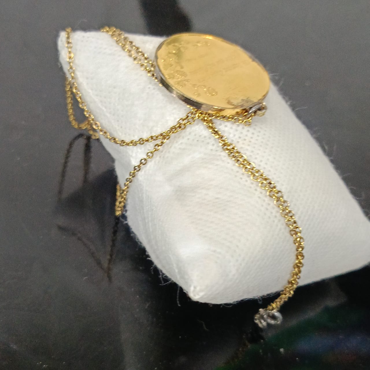 سلسلة فضة تحفة تغليف ذهب