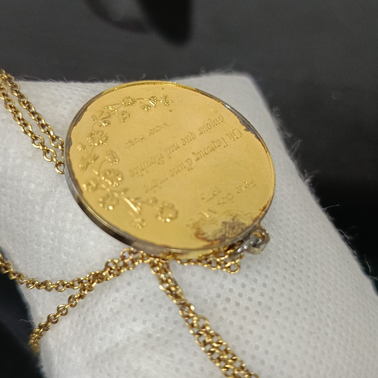 سلسلة فضة تحفة تغليف ذهب