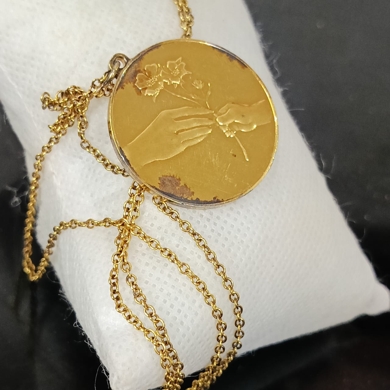 سلسلة فضة تحفة تغليف ذهب