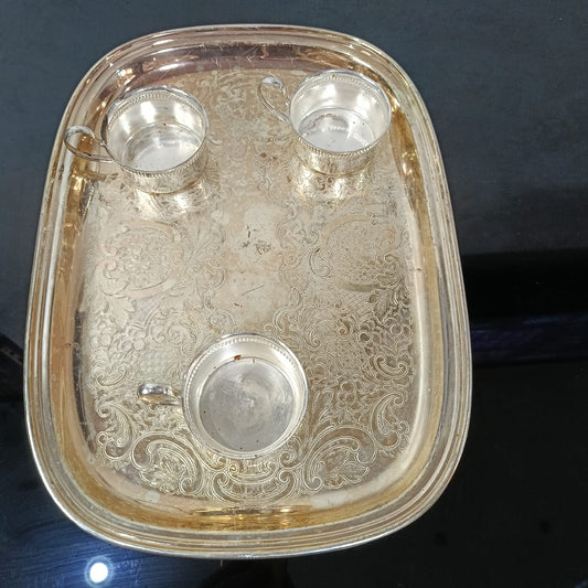 سينية أنتيك تغليف قوي فضة